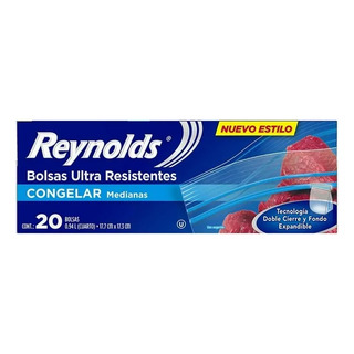 Bolsas Resellables Reynolds Freezer 20 Pz Bolsas Resellables Reynolds Freezer 20 Pz