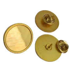 Base De Boton O Pin Dorado, Centro Vacio 22mm Para Resinar.