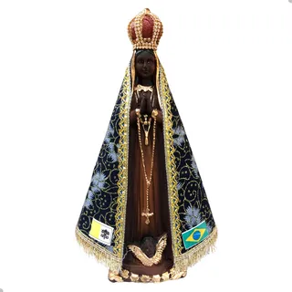 Imagem Nossa Senhora Aparecida 34cm Manto Trabalhado Strass Imagem Nossa Senhora Aparecida 34cm Manto Trabalhado Strass