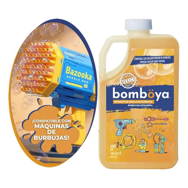 Solución De Burbujas Repuesto Compatible Para Todo Juguete Color Amarillo