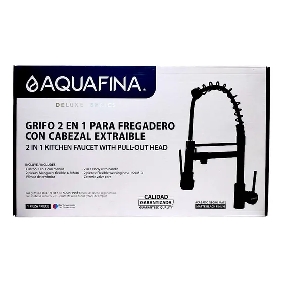 Grifo Flexible Doble Chorro Acero Inoxidable Para Fregadero