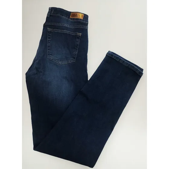 Jean Scombro Semi Recto De Señora Tiro Medio Del S Al Xxl