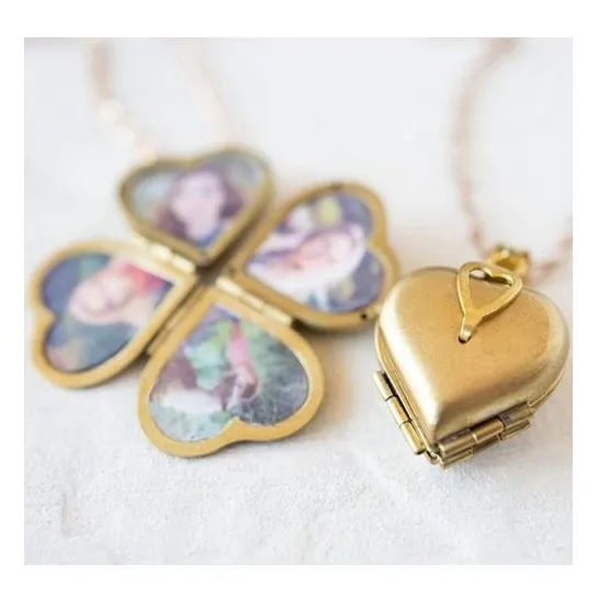 Collar Relicario Vintage Gira Tiempo Trebol Potter Corazon