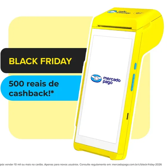 Maquininha De Cartão Smart 2 Mercado Pago Point Amarela Claro 4g/Wifi/Nfc