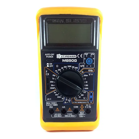 Multimetro Digital Capacimetro Capacidad Hfe 20 Amper Tester
