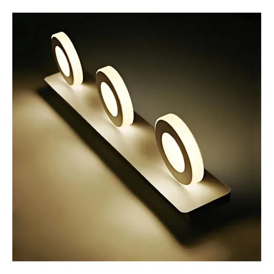 Luz De Espelho Led Ac85-265v Lâmpada Banheiro Moderna Cir 03