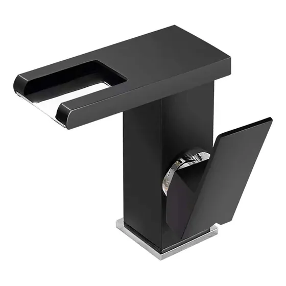 Grifo Lavabo Baño Laton Manija Unica Orificio Brillante Agua