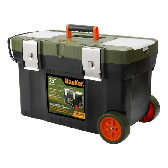Carro Caja De Herramientas 25 Pf Color Negro/Verde