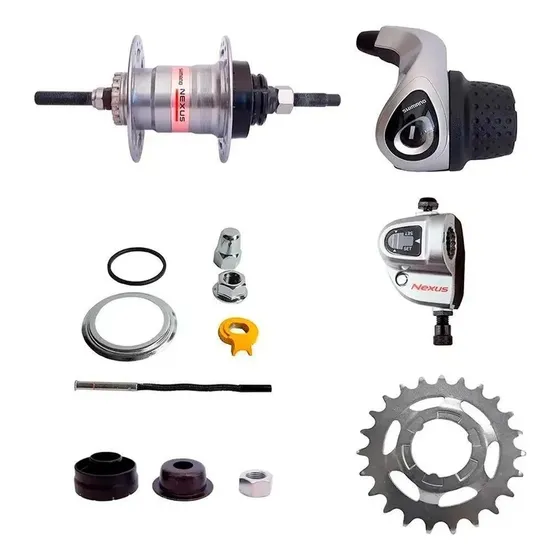 Cubo Nexus Sg-3r40 V-brake 3v 36 Furos Kit Completo Prata
