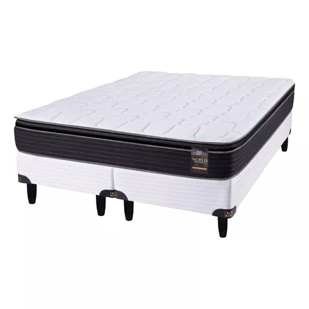 King Koil Comfort Sensations Finesse Conjunto Sommier Americana 200cmx160cm Blanco y Negro