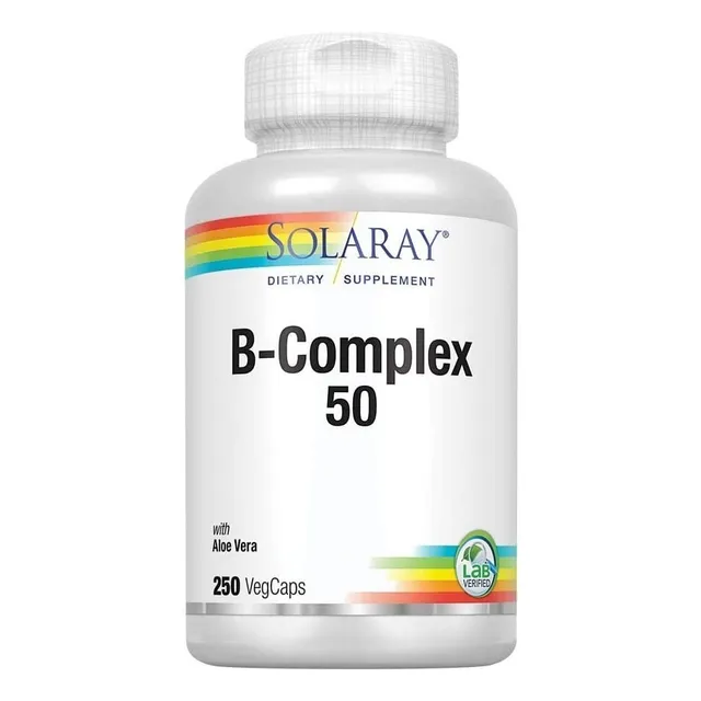 Vitamina B Complex 50 Solaray 250 Capsulas Vegetales Sabor Neutro