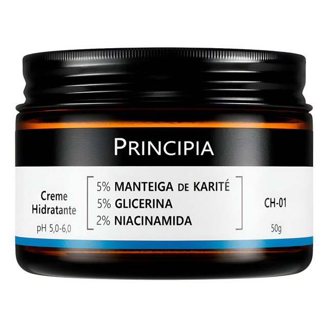 Creme Hidratante Facial Principia Ch-01 Karité Glicerina 50g Todo Tipo De Pele Dia/noite
