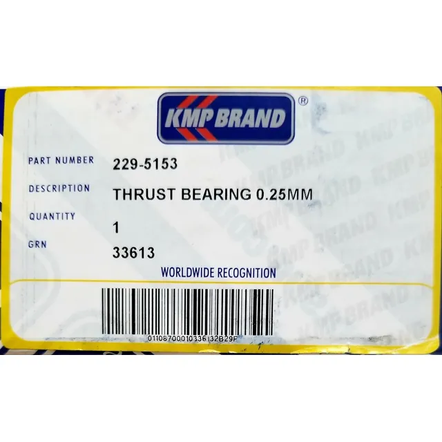 2295153 Conchas Bancada Axial 0.25mm 010in 3116 3126