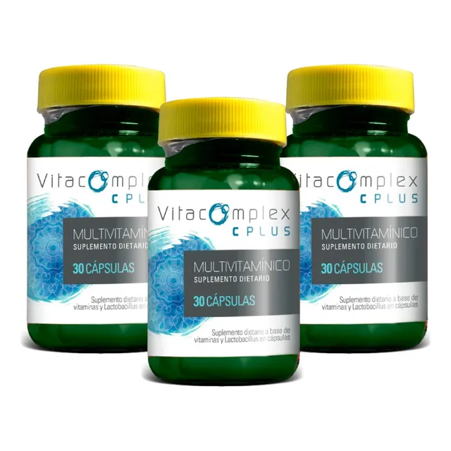 Probiótico Vegano Vitacomplex C Plus 7 Cepas - Pack X3
