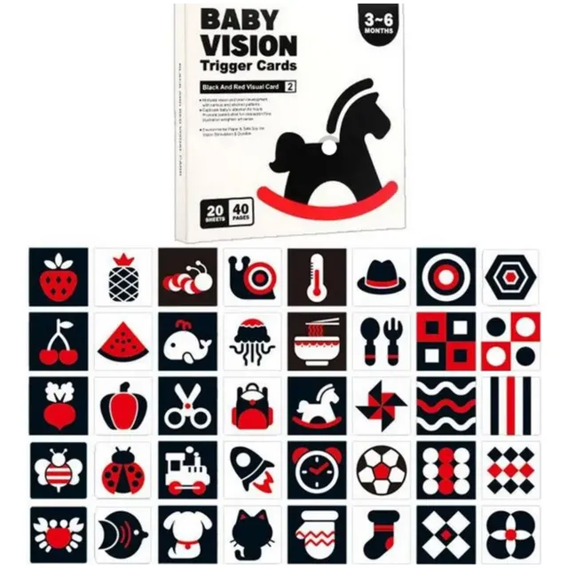 Figuras Montessori Para Bebes 0 A 6 Meses Kit 40x Imagens