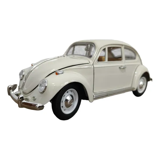 Fusca Miniatura  Bege 1/18 Metal Coleção Decoração Grande Ver