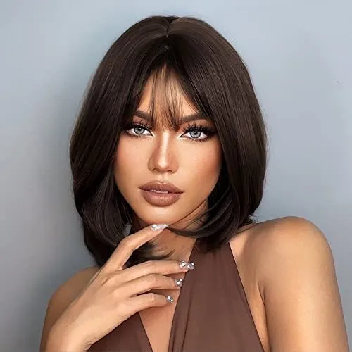 Haircube Negro Bob Wig Con Bragas Cortas Para Mujeres 88pfy