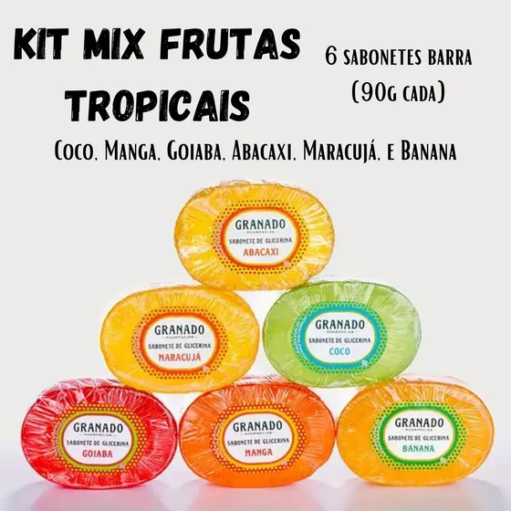 Kit Presente Sabonetes Clássicos Mixfrutas Granado 6unid 90g