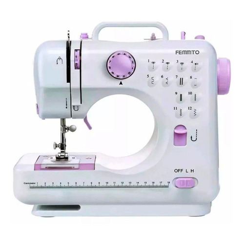 Mini máquina de coser  recta Femmto HLT12 portable blanca 220V