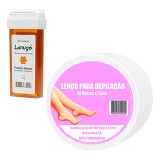 Kit Depilação Caseiro Tnt E Cera Rollon 140g Lanugo Mel Kit Depilação Caseiro Tnt E Cera Rollon 140g Lanugo Mel