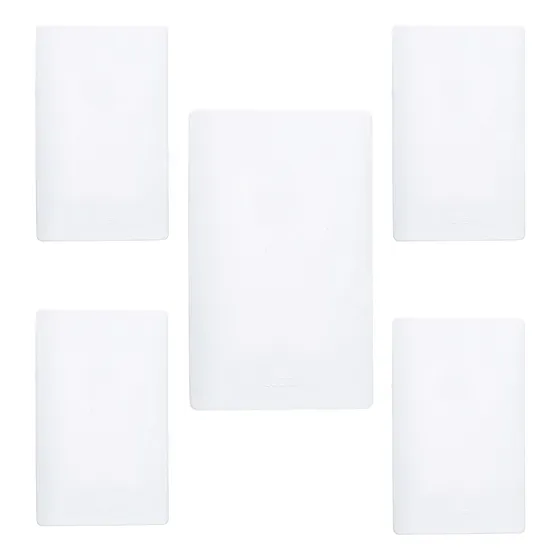 Placa Ciega Lucek Plástica Ba1200 Color Blanca 5 Piezas 