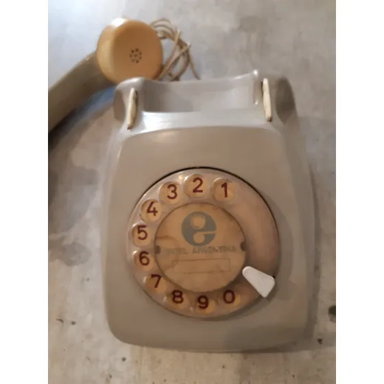 Antiguo Telefono Gris Entel Argentina Retro Vintage Siemens Gris