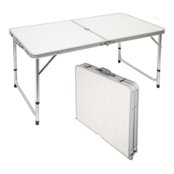 Mesa Plegable De Aluminio 120x60x70cm Camping Playa 