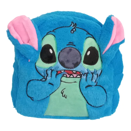 Mochila Bolso Diseño Stitch En Alto Relieve Peluche Felpa