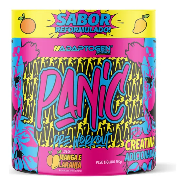 Pré Treino Panic 300g Adaptogen Science Usa - Pré Workout Pré Treino Panic 300g Adaptogen Science Usa - Pré Workout