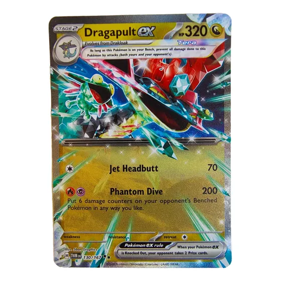 Carta Pokemon Tcg Dragapult Ex 130/167 Full Art Ingles Dragapult Ex Inglés