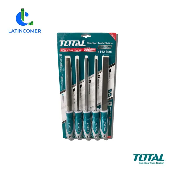 Juego De Limas Para Acero De 200mm - 5pzs - Total