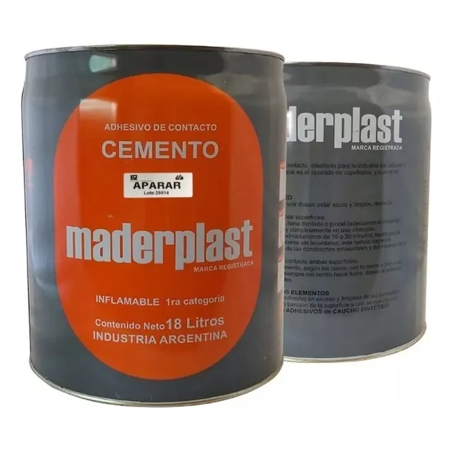 Adhesivo Cemento Maderplast 18lt  De Aparar 