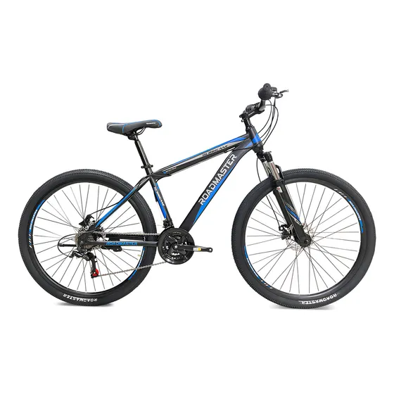 Bicicleta Roadmaster Hurricane Rin 29 Todoterreno Cambios Shimano Tourney 21 V Frenos De Disco Mecanico Suspension De Bloqueo Color Negro Azul Talla M