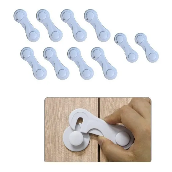 Broche Seguridad Puertas, Gabinetes, Cajones Bebes X 10unds
