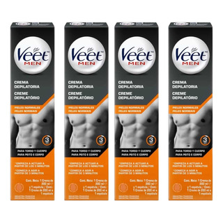 Kit 4 Veet Creme Depilatório Corporal For Men 200 Ml Kit 4 Veet Creme Depilatório Corporal For Men 200 Ml