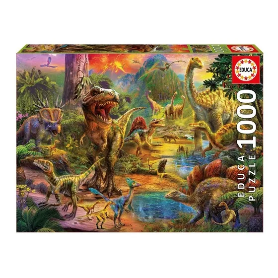 Rompecabezas Tierra De Dinosaurios T Rex 1000 Pz Educa