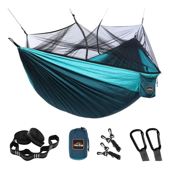 Hamaca De Camping Con Mosquitero Para Acampar Portatil