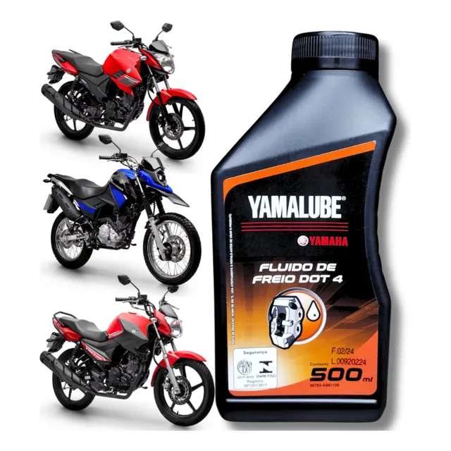 Fluido Freio Dot 4 Yamalube 500 Ml Ybr Factor Fazer Crosser