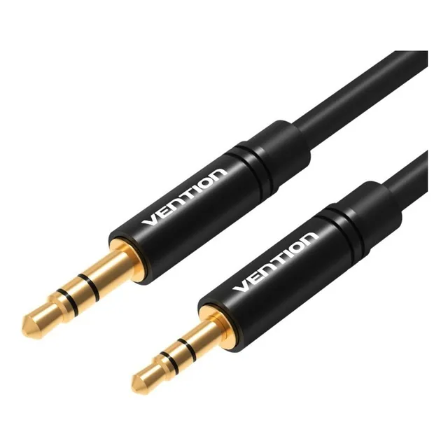 Cable De Audio Vention - Auxiliar Bidireccional Jack 3.5 Mm A 2.5 Mm Miniplug Hi-fi - 1 Metro - Stereo Trs - Pvc Premium Plug A Plug - Para Celular Auto Estereo Pc Auriculares Manos Libres - Balbf