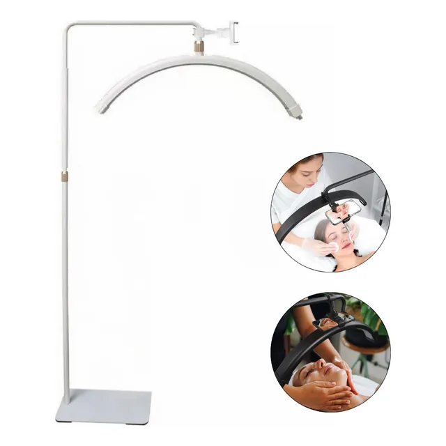 Luminária Arco Meia Lua Com Base De Chão Uso Para Estética