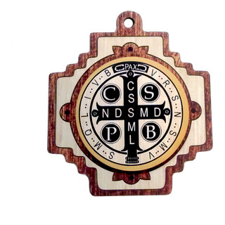 Medalla De Madera San Benito 8x8 (made In Italy) - Lt Medalla De Madera San Benito 8x8 (made In Italy) - Lt