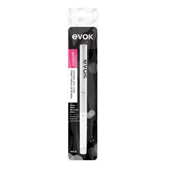 Pincel Para Uñas Nail Art Evok N°8