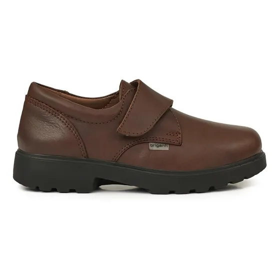 Zapato Escolar Cuero Colegial Briganti Velcro Niños Unisex