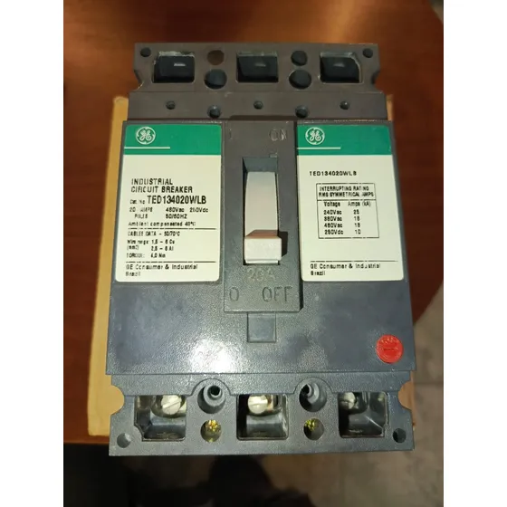 Breaker Industrial 3x20 Ted General Electric 20 Amp