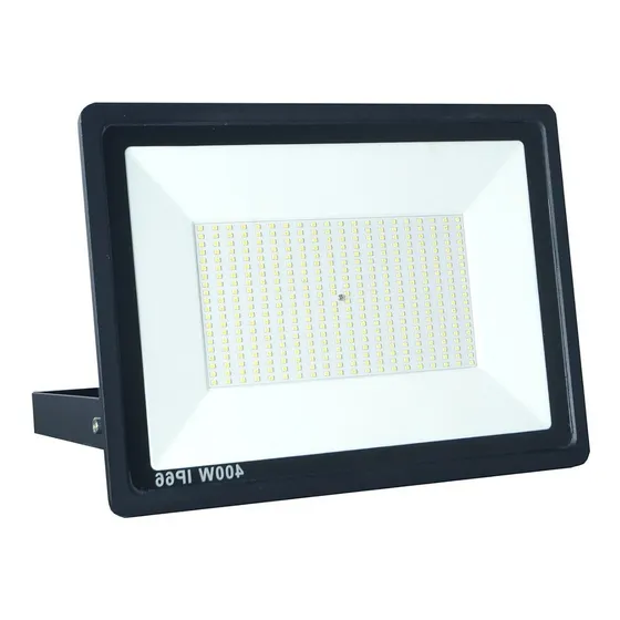 Arco Iris LED smd Refletor Led 400W Holofote Branco Frio Bivolt Microled IP66 400 W Preto Branco-frio