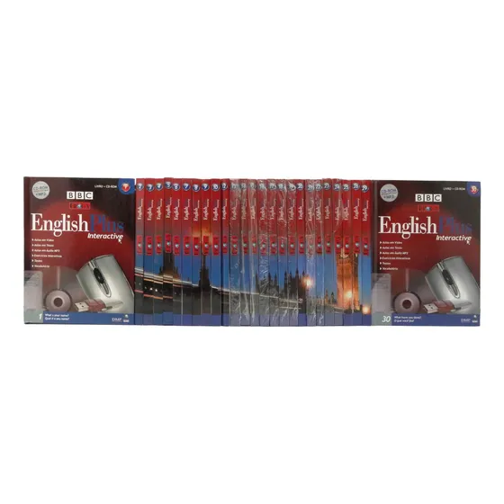 Coleção Curso De Inglês Bbc English Plus Interactive - Acompanha Cd-rom + Mp3 - 27 Volumes - Incompleto