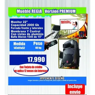 Rockola Premium Modelo Regia 22 