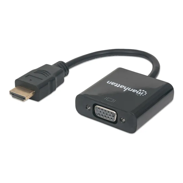 Convertidor Hdmi Macho A Vga Hembra, Negro