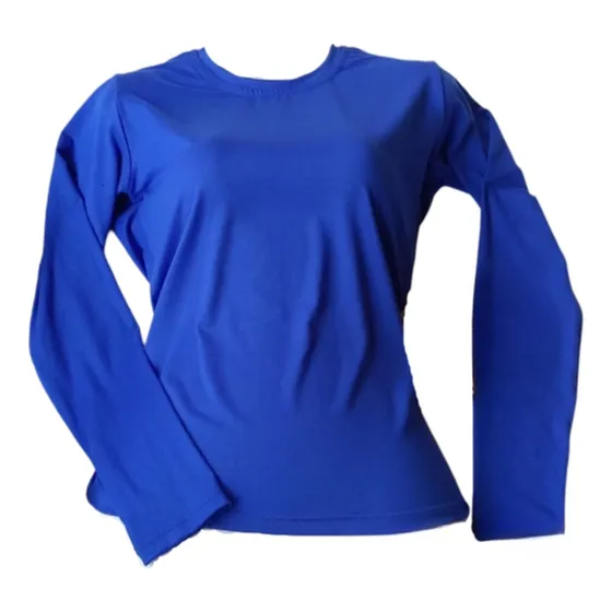 Blusa Manga Larga Unicolor De Microdurazno Para Dama