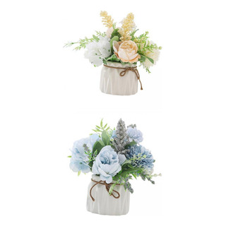 Bh Compatible 2 X Flor De Artificial Simulación Planta De Bh Compatible 2 X Flor De Artificial Simulación Planta De